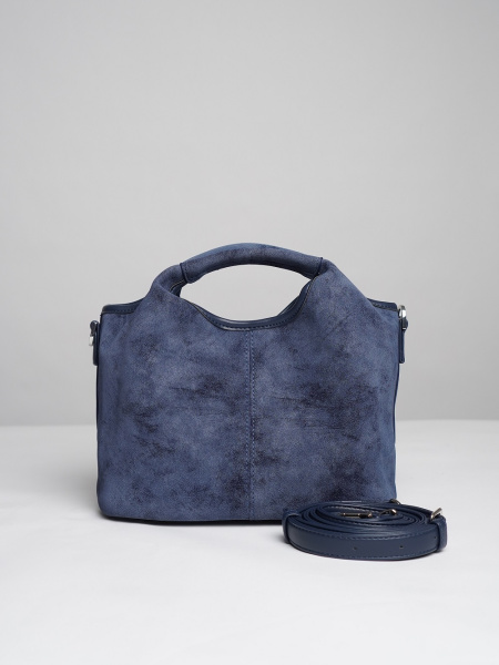 451-50 550236 Сумка хобо женская эко нубук Ludor синий