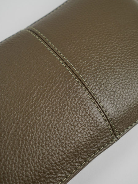 фото 454-28 711 Клатч женский натуральная кожа Ludor хаки