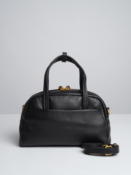 448-88 1879 Сумка доум женская натуральная кожа Ludor черный