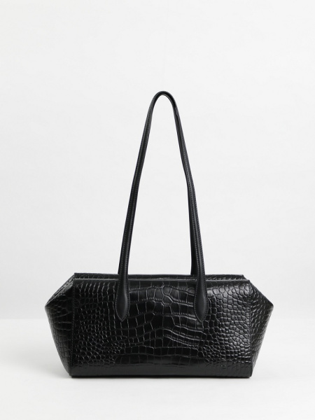 456-59 78828 Сумка тоут женская натуральная кожа Ludor черный