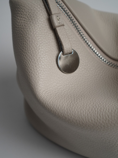 450-38 6661 Сумка хобо женская натуральная кожа Ludor бежевый