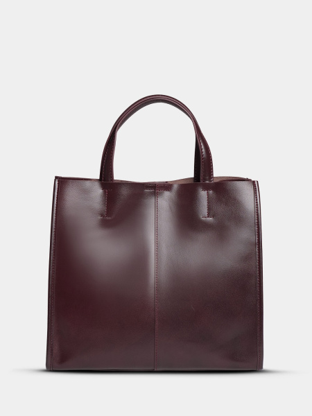 452-39 219 Сумка тоут женская натуральная кожа Ludor бордовый