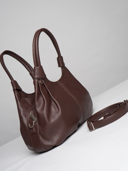 451-76 550249 Сумка хобо женская экокожа Ludor коричневый