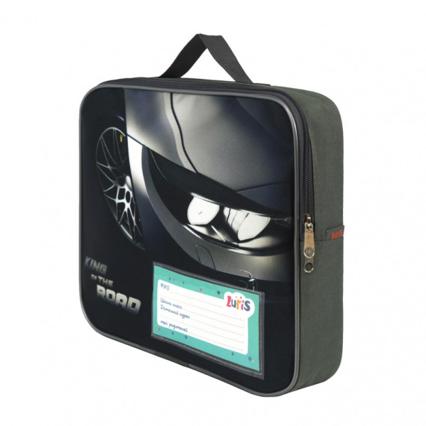 фото 406-43 65.1314 Школьная папка с ручками Luris темно-серый