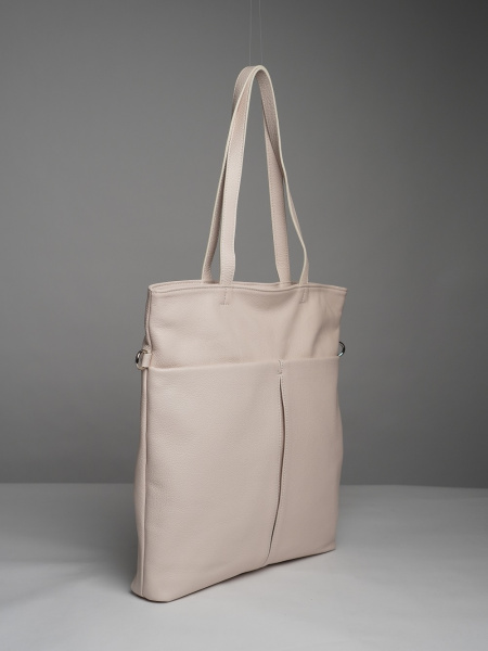 фото 452-05 20512 Сумка шоппер женская натуральная кожа Ludor молочный