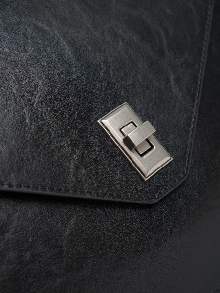 439-60 BD9446 Сумка стракчэд женская натуральная кожа BAIDOU черный