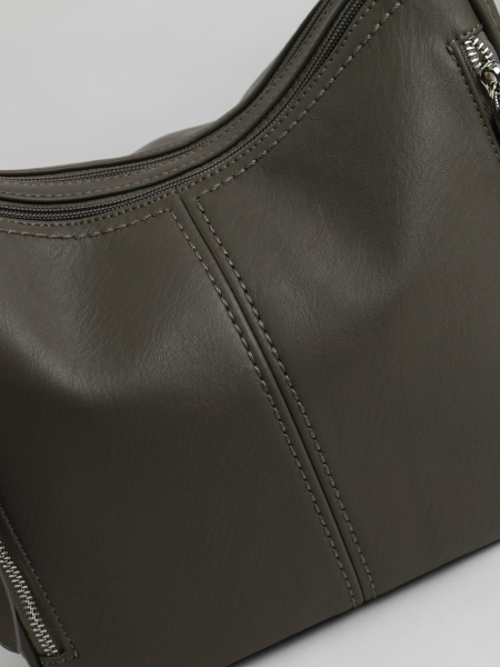 455-86 550177 Сумка хобо женская экокожа Ludor серый