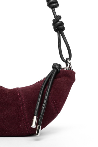 фото 437-46 10-055 Сумка кросс-боди женская натуральная замша Ludor бордовый