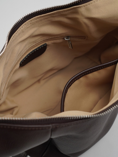 455-63 7728 Сумка хобо женская натуральная кожа Ludor темно-коричневый