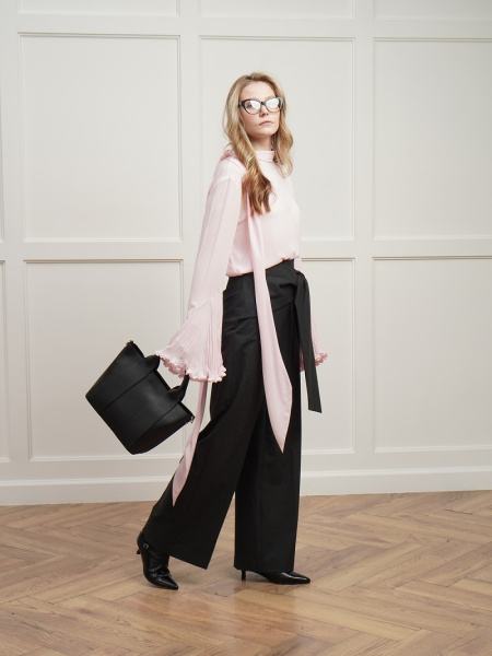 452-66 9906 Сумка тоут женская натуральная кожа Ludor черный