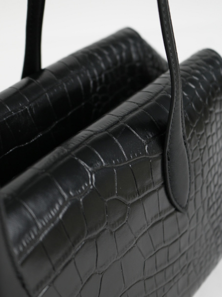 456-59 78828 Сумка тоут женская натуральная кожа Ludor черный