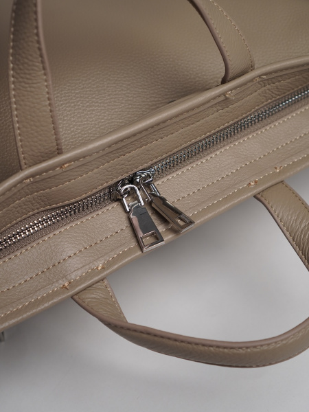 фото 451-23 8561 Сумка шоппер женская натуральная кожа Ludor светло-бежевый