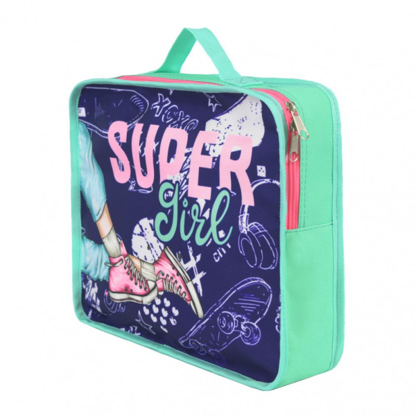 фото 406-41 89.0331Школьная папка с ручками Luris бирюза