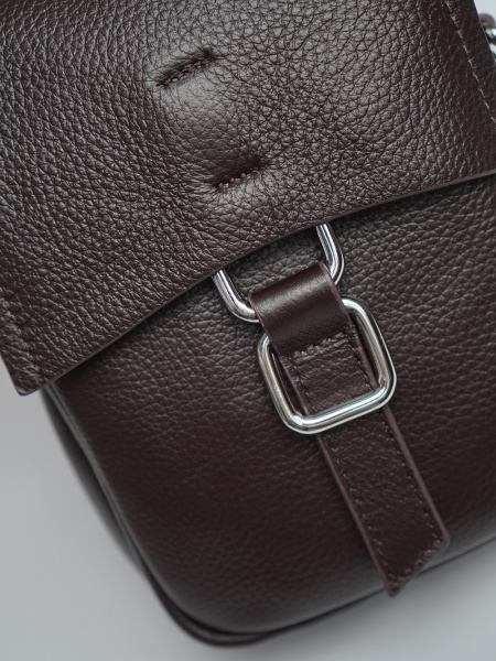 фото 450-74 788 Сумка кросс-боди женская натуральная кожа Ludor темно-коричневый