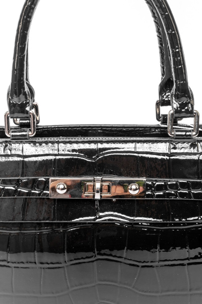 433-45 7236 Сумка стракчэд женская натуральная кожа Ludor черный