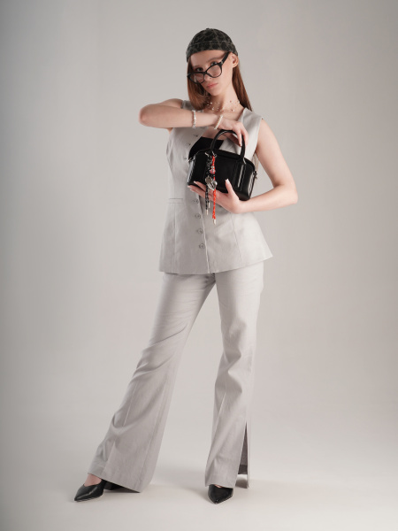 447-25 550206 Сумка тоут женская экокожа Ludor светло-бежевый