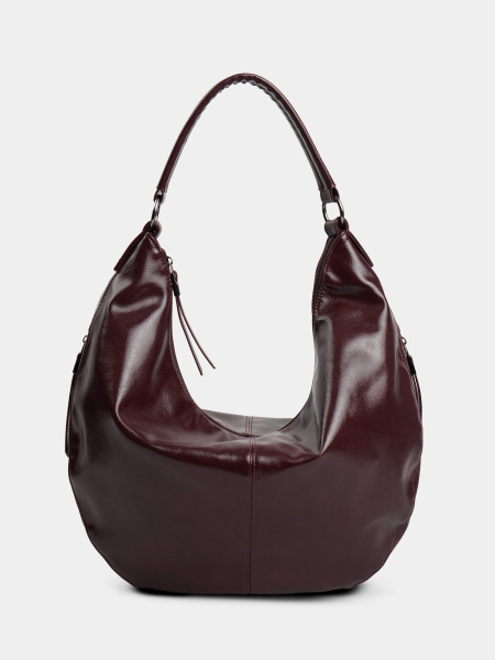 455-37 550237 Сумка хобо женская экокожа Ludor бордовый