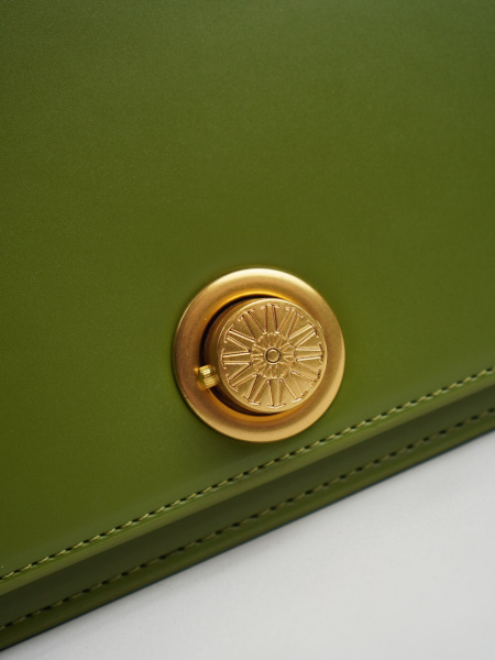 428-63 10509 Сумка стракчэд женская экокожа VERSSE зеленый