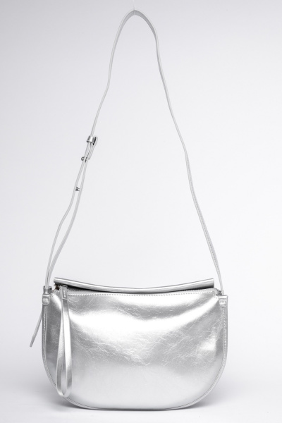 430-41 9941 Сумка кросс-боди женская натуральная кожа Ludor серебристый фото 430-41 9941 Сумка кросс-боди женская натуральная кожа Ludor серебристый