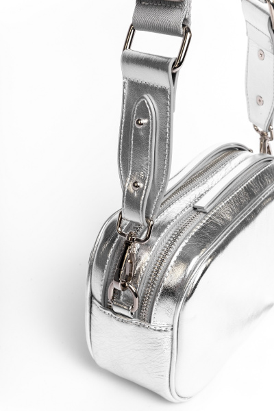 фото 431-79 83356 Сумка кросс-боди женская натуральная кожа Ludor серебристый