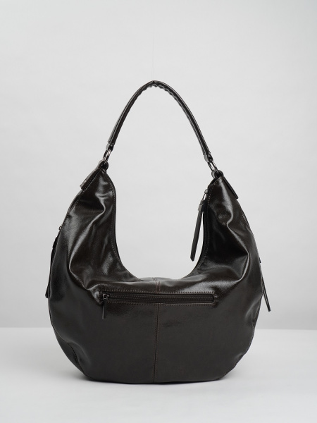 455-38 550237 Сумка хобо женская экокожа Ludor темно-серый