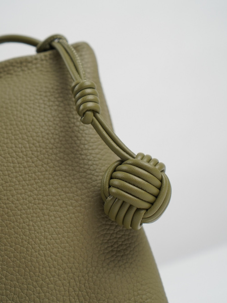 фото 453-51 2022 Сумка кросс-боди женская натуральная кожа DG зеленый