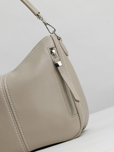 455-88 550177 Сумка хобо женская экокожа Ludor бежевый