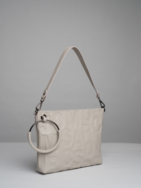 фото 446-69 8119 Сумка кросс-боди женская натуральная кожа Ludor молочный