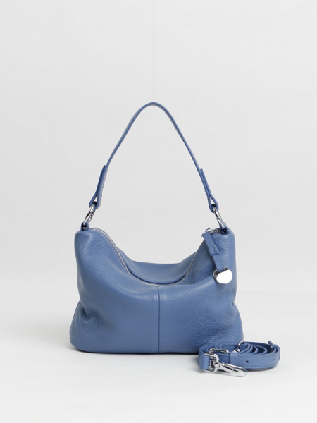 454-73 6661 Сумка хобо женская натуральная кожа Ludor синий