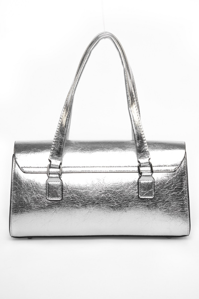 442-62 5255-1 Сумка стракчэд женская экокожа Safenta серебристый