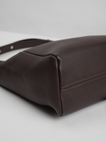 455-63 7728 Сумка хобо женская натуральная кожа Ludor темно-коричневый