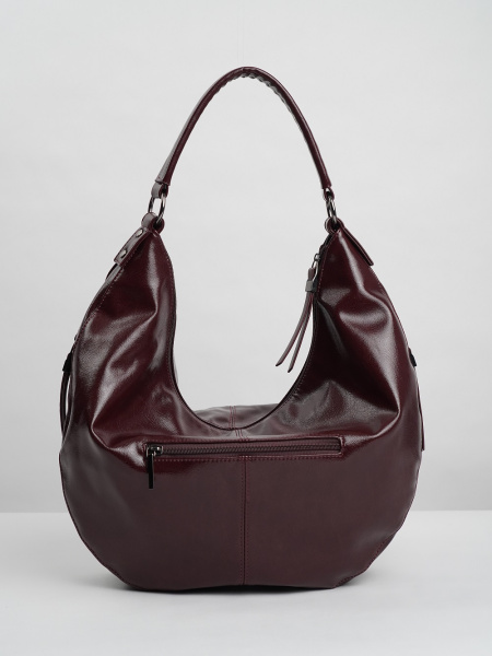 455-37 550237 Сумка хобо женская экокожа Ludor бордовый
