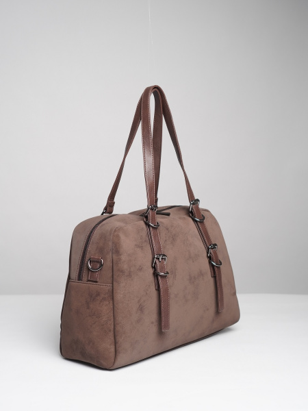 451-35 550229 Сумка доум женская эко нубук Ludor коричневый