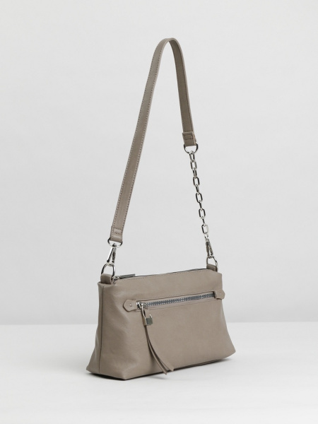 фото 456-15 550275 Сумка кросс-боди женская экокожа Ludor темно-бежевый