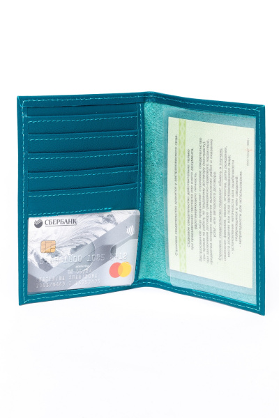 фото 435-47 ВП 124 Л(34) Обложка для документов DE-GOSA бирюза