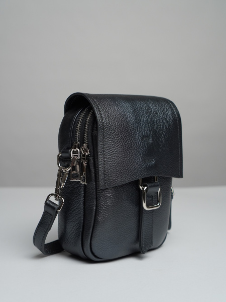 фото 454-77 788 Сумка кросс-боди женская натуральная кожа Ludor серый