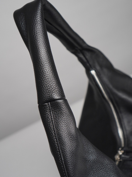 451-84 8512 Сумка хобо женская натуральная кожа Ludor черный 451-84 8512 Сумка хобо женская натуральная кожа Ludor черный