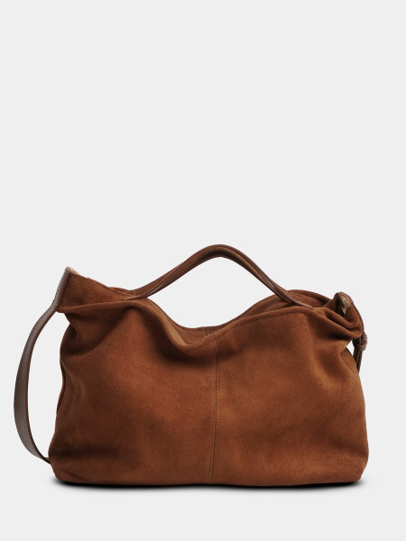 454-04 BD7269 Сумка тоут женская натуральная замша Ludor кирпичный