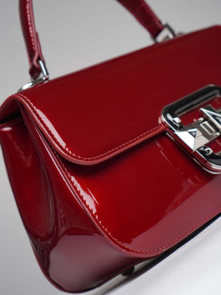 440-94 1901 Сумка стракчэд женская натуральная кожа Ludor красный