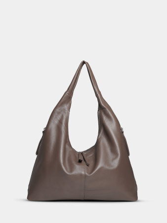 451-82 8512 Сумка хобо женская натуральная кожа Ludor бежевый