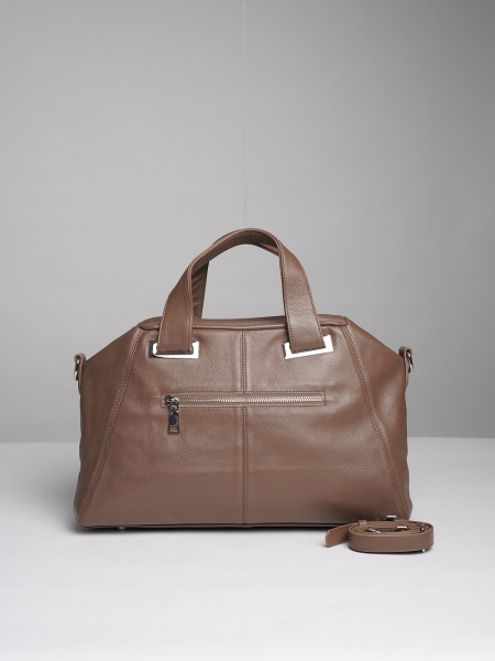 451-25 808 Сумка доум женская натуральная кожа Ludor темно-бежевый