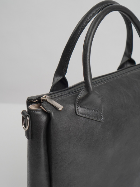 455-34 550258 Сумка тоут женская экокожа Ludor темно-серый