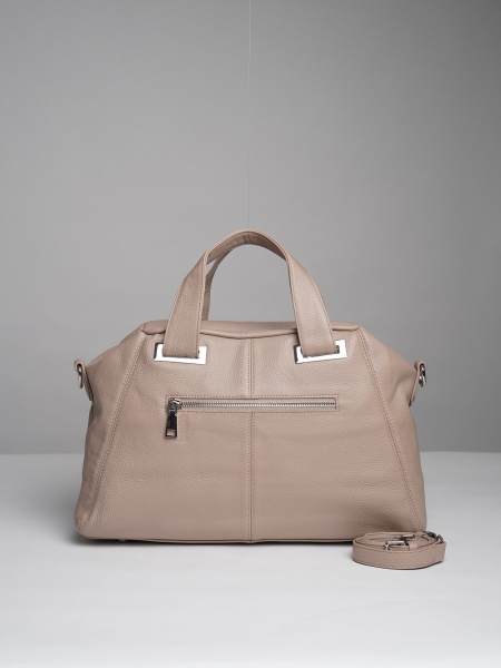 446-50 808 Сумка доум женская натуральная кожа Ludor светло-бежевый