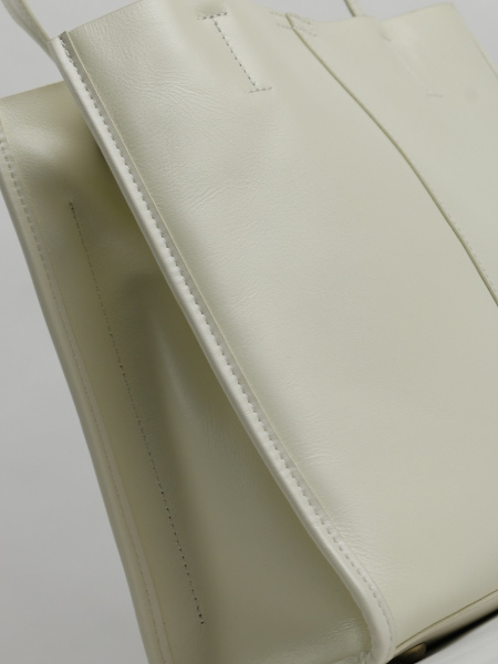 455-77 219 Сумка тоут женская натуральная кожа Ludor светло-бежевый