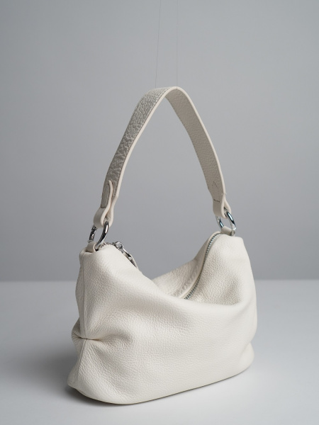 фото 447-54 6661 Сумка кросс-боди женская натуральная кожа Ludor молочный