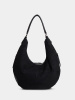451-41 550237 Сумка хобо женская эко замша Ludor черный