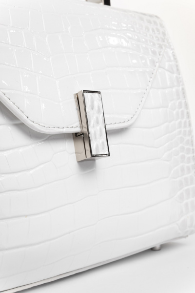 442-86 9668 Сумка стракчэд женская натуральная кожа Ludor белый