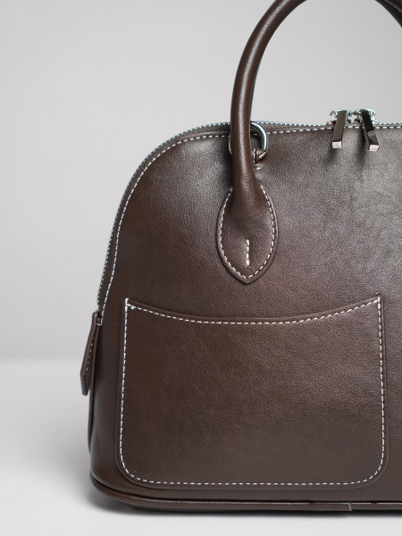 451-33 550243 Сумка доум женская экокожа Ludor темно-коричневый