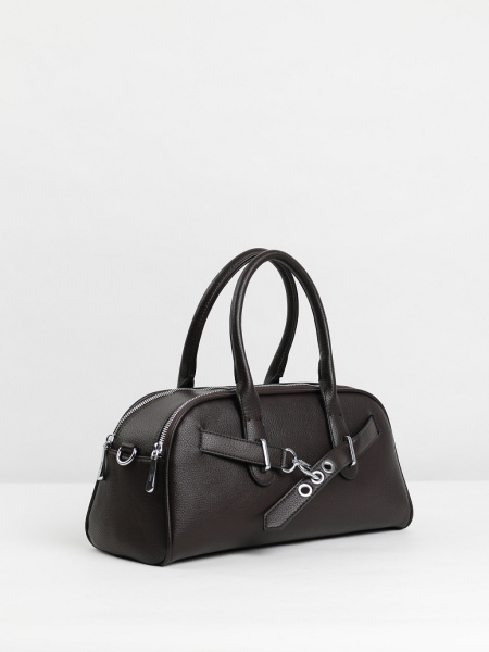 457-05 51134 Сумка доум женская экокожа Safenta темно-коричневый