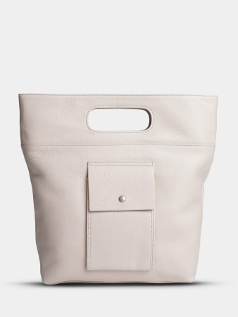 фото 448-83 1878 Сумка шоппер женская натуральная кожа Ludor молочный